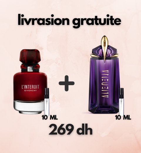 interdit rouge & alien mugler - 10 ml