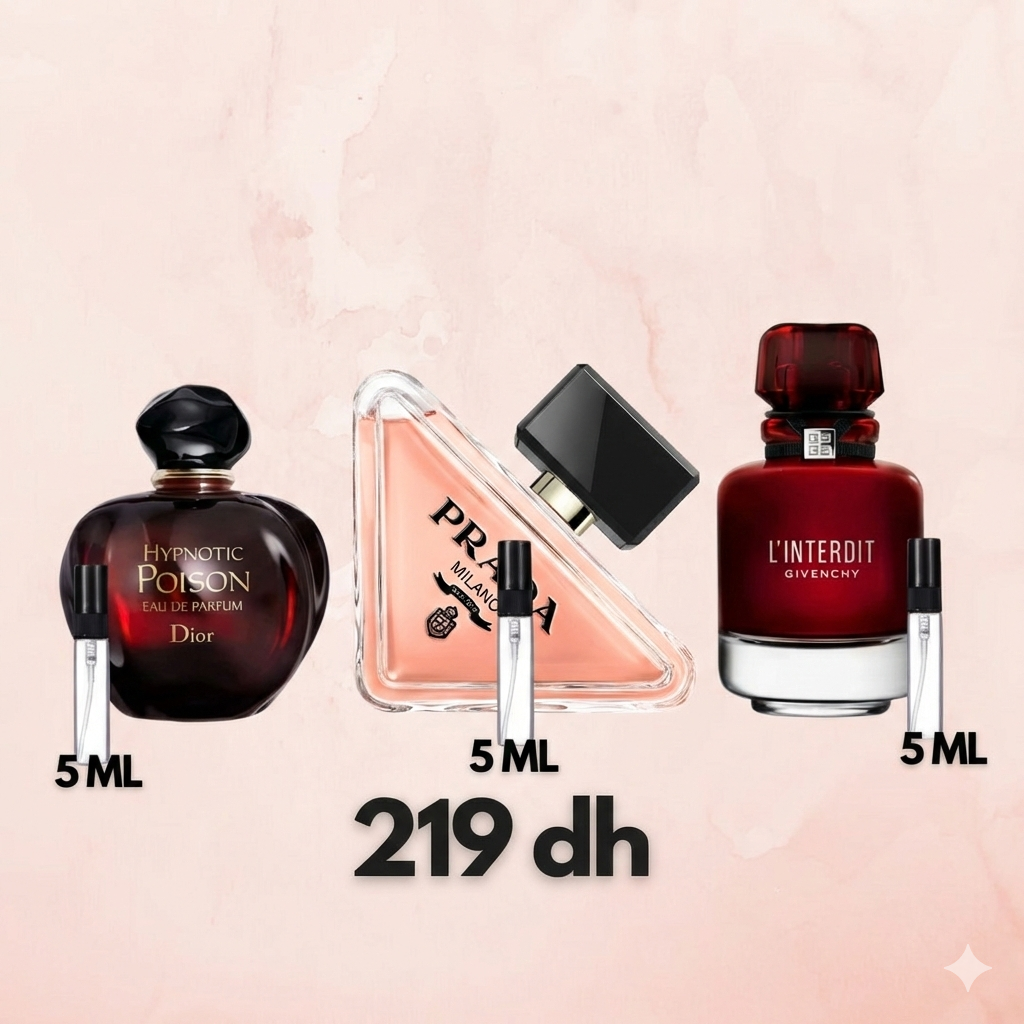 prada paradox edp & interdit rouge & hypnotic poison